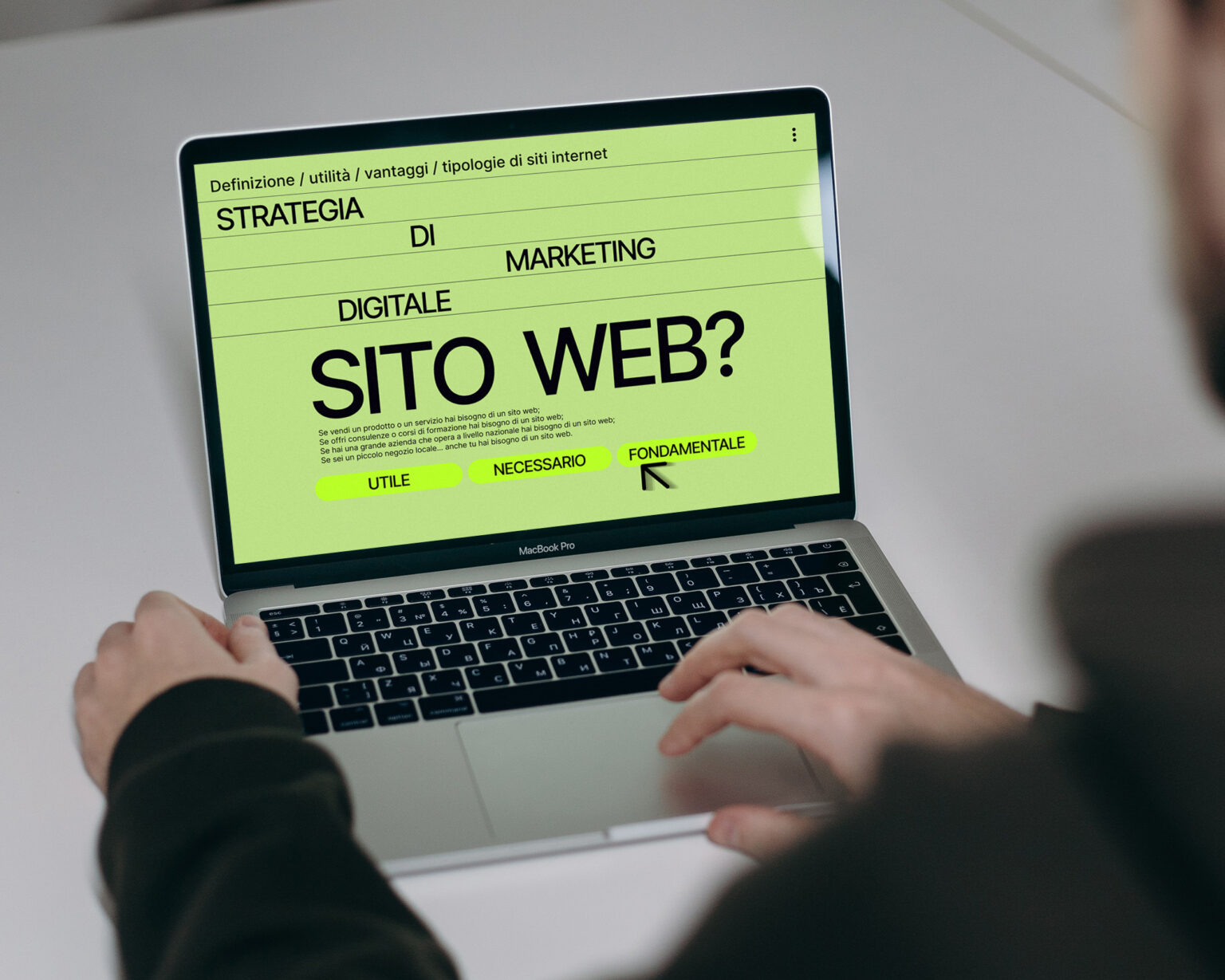 Schermata di un sito web, progettato da METWISH Studio Creativo Multidisciplinare per il servizio di web design.