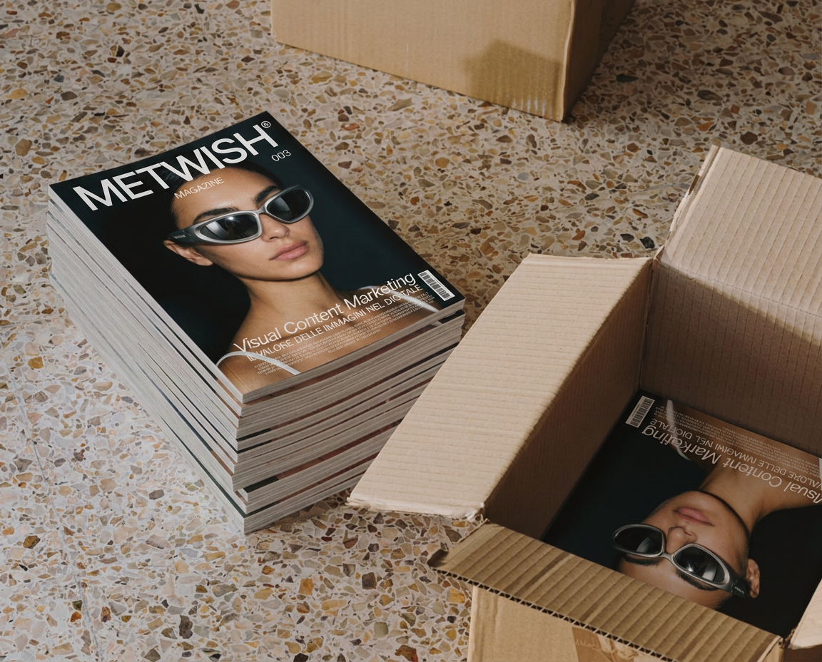 Progetto grafico di una brochure aziendale realizzato da METWISH Studio Creativo Multidisciplinare per servizi di branding e comunicazione