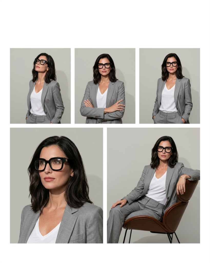 Serie di scatti fotografici per il book di una professionista, realizzati da METWISH Studio Creativo Multidisciplinare per valorizzare il personal branding e l'immagine lavorativa.